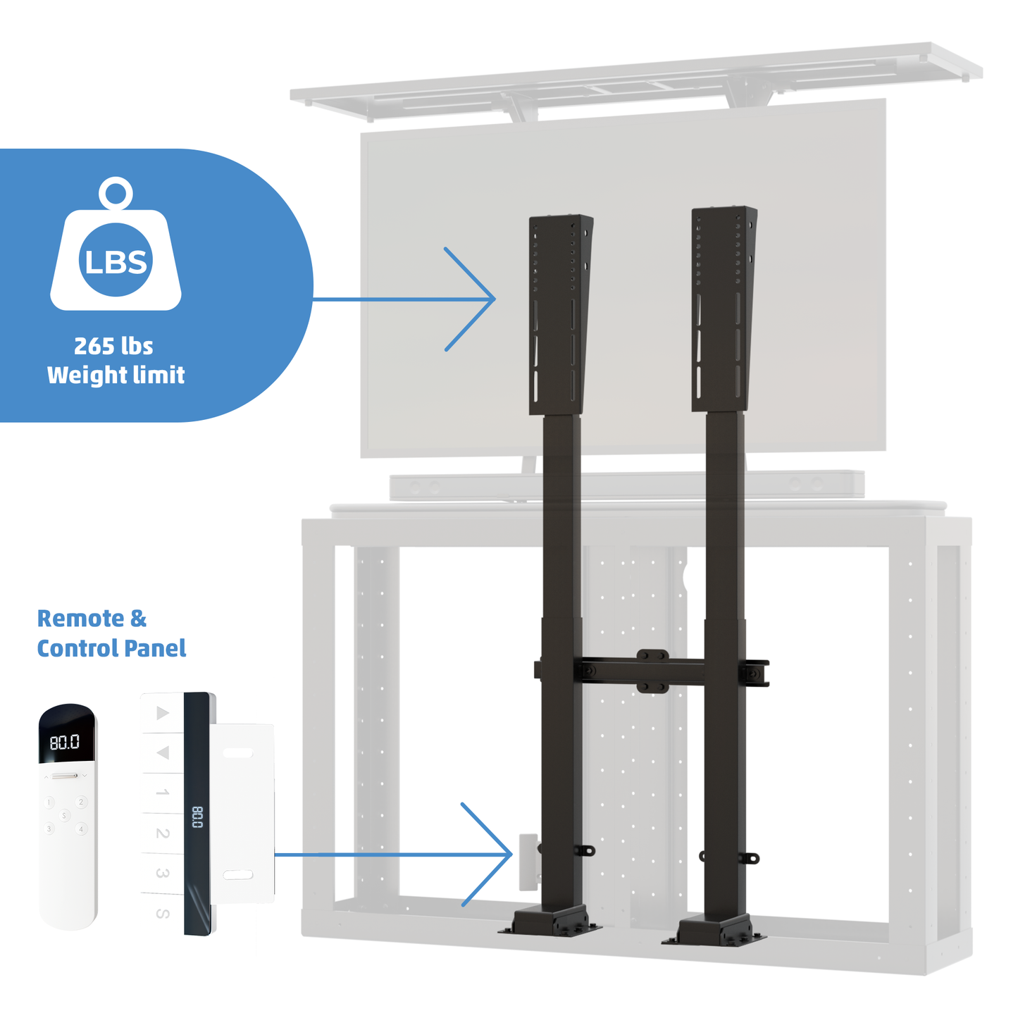 TV & Soundbar Lift Cabinet Kit