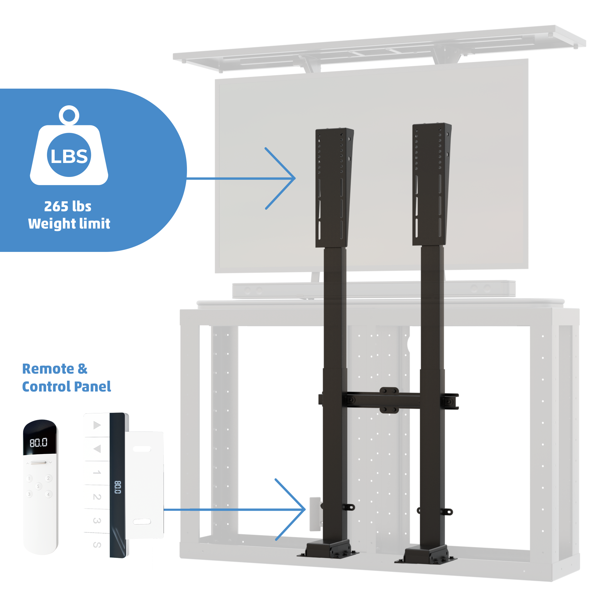 TV & Soundbar Lift Cabinet Kit
