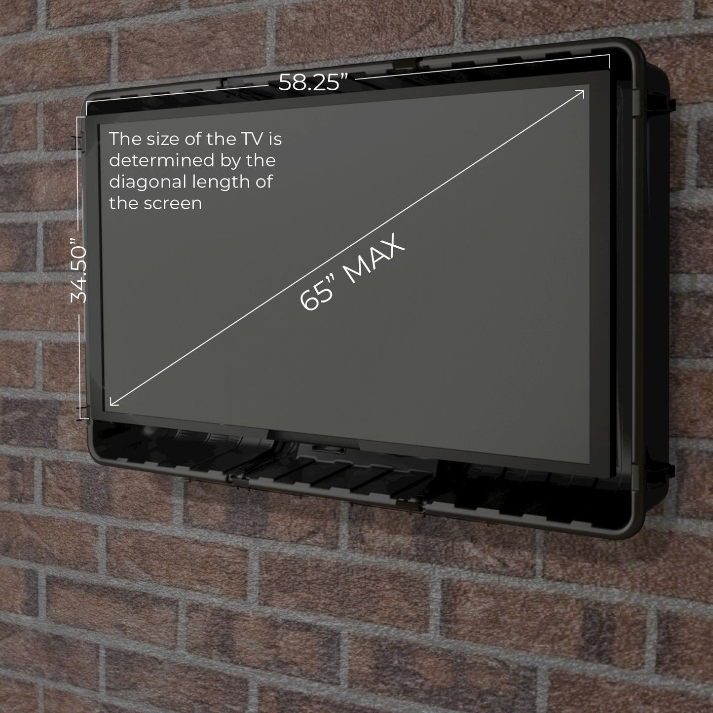 Storm Shell Outdoor TV Enclosure up to 65" TV