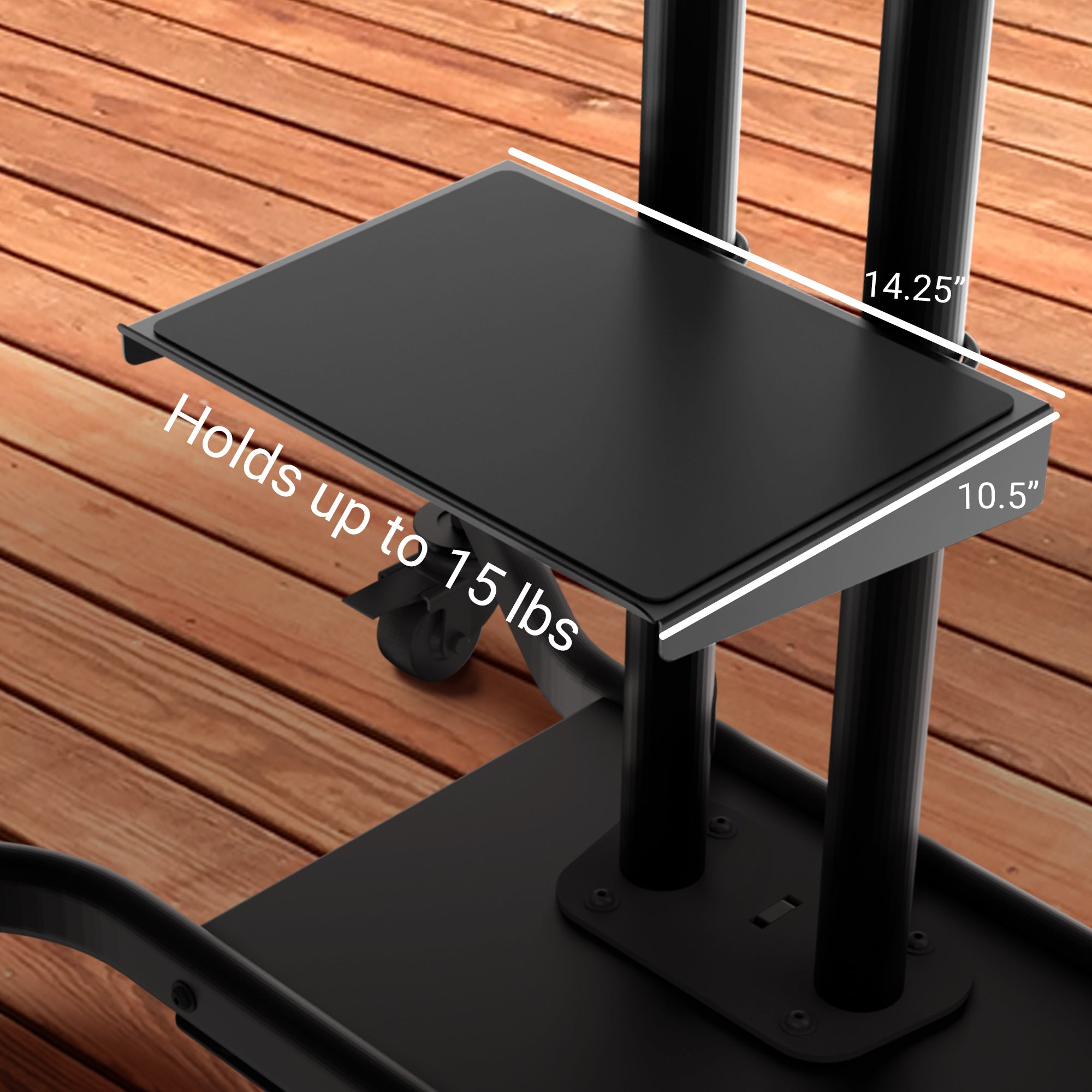 Storm Shell Indoor-Outdoor Rolling TV Cart