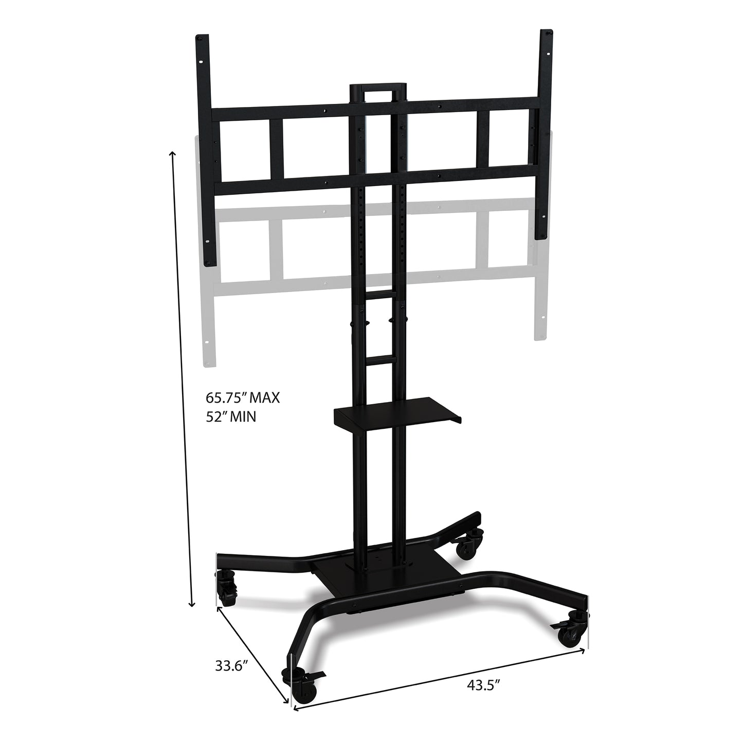 Storm Shell Indoor-Outdoor Rolling TV Cart